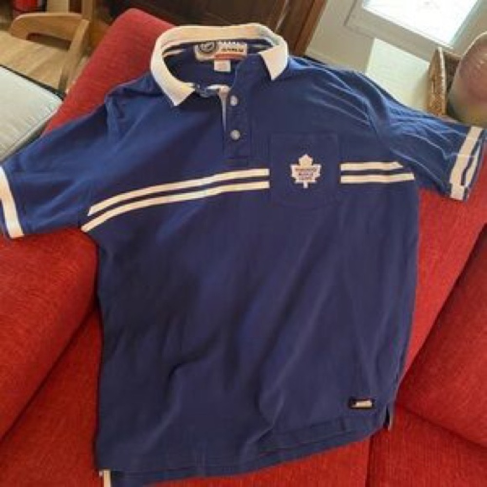 NHL Royal Blue Polo with White Trim - Picture 1 of 4